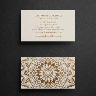 Faux Guld Shimmer Mandala Visitkort
