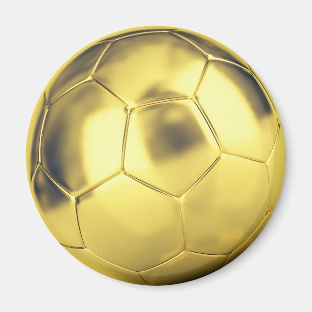 Faux Guld Soccer Ball Magnet (Framsidan)