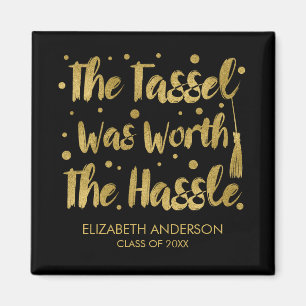 Faux Guld Tassel Studenten Magnet