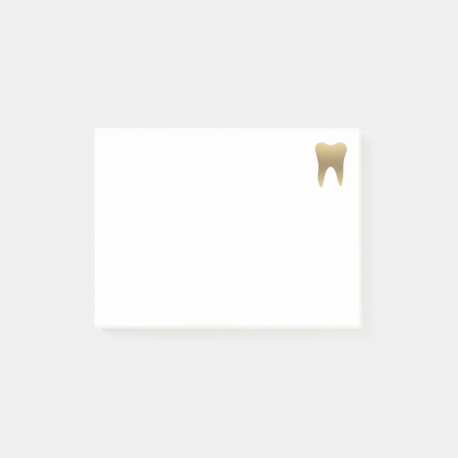 Faux Guld Teeth Dental Post it Notes Post-it Block (Framsida)