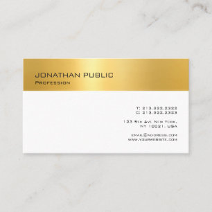 Faux Guld White Modern Professionell Minimalistic Visitkort