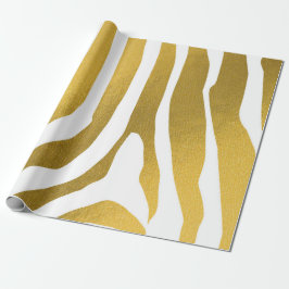 Faux Guld Zebra tryck Rand Mönster Presentpapper