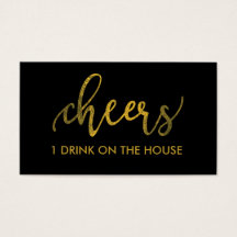 Faux guldblomma - nyår - Cheers Drink Biljett/Pass