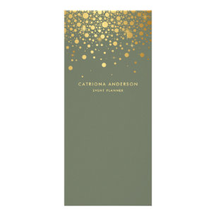 Faux guldfeta konfetti Dots Taupe-Grönten Reklamkort