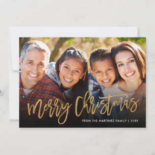 Faux guldfoil Photo Overlay God jul-platta Julkort