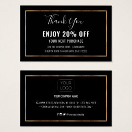 Faux-guldfoleffekt-kupongränta Ram Visitkort