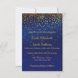 Faux guldfolkonfetti Elegant bröllop Spara D Datumet