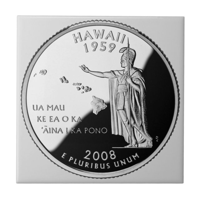 Faux Hawaii State Quarter Kakelplatta (Framsidan)