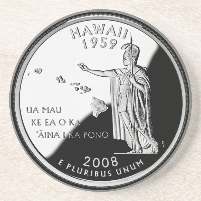 Faux Hawaii State Quarter Underlägg (Framsidan)