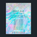 FAUX-holografikoner och faux glitter Flygblad<br><div class="desc">skönhetssalon professionell makeup artist fluor</div>
