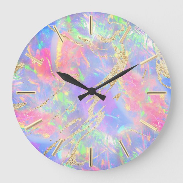 FAUX-holografisk opal Stor Klocka (Framsida)