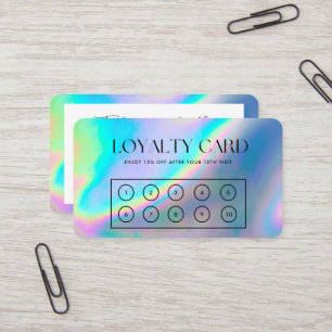Faux HoloGraph-förmånskort för Elegant Visitkort