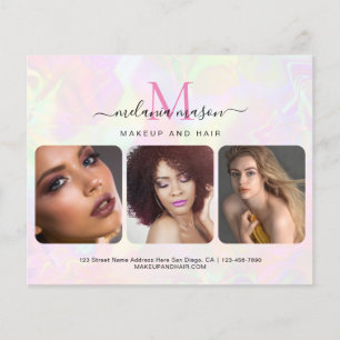 Faux HoloGraph Makeup Artist & Photo Iridescent Flygblad