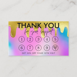 Faux Holographic Makeup Drift tack vare förmånsk Visitkort