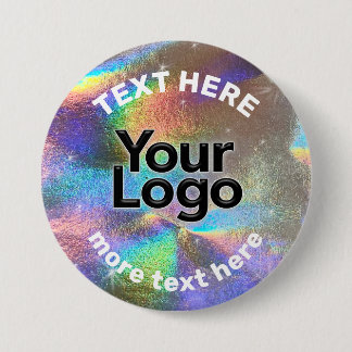 Faux HoloGraphics Rainbow Glitter Business Logotyp Knapp
