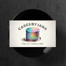 Faux Holography Rainbow Glitter Cake Bakery