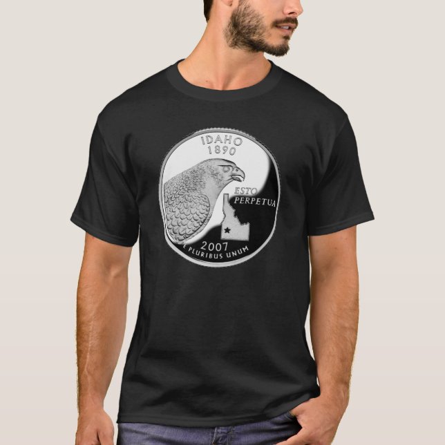 Faux Idaho State Quarter Tee Shirt (Framsida)