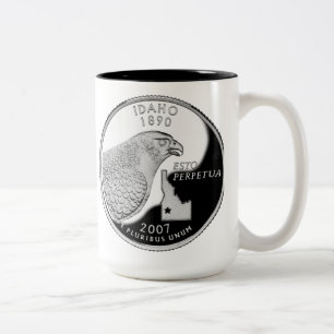 Faux Idaho State Quarter Två-Tonad Mugg