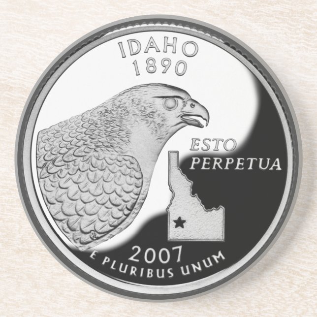 Faux Idaho State Quarter Underlägg Sandsten (Framsidan)