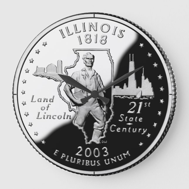 Faux Illinois-tillståndskvartal Stor Klocka (Framsida)