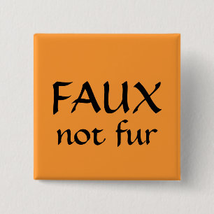 FAUX inte päls Knapp