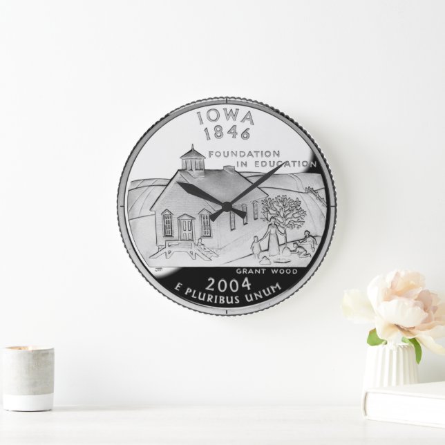 Faux Iowa-statskvartal Stor Klocka (Hem)