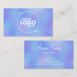 Faux Iridescent Foil Elegant - Logotyp Affärskort Visitkort