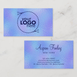 Faux Iridescent Foil Elegant - Logotyp Affärskort Visitkort