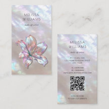 FAUX Iridescent Holografisk Lily Qr-kod