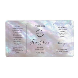 FAUX Iridescent Holografisk Serum Etikett Fraktsedel