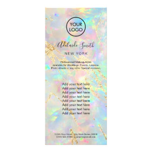 faux iridescent new opal rack-kort reklamkort