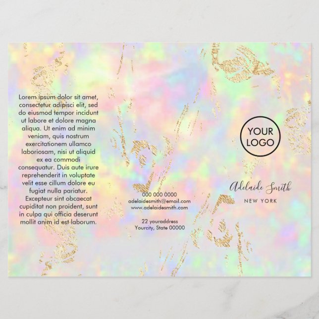 faux iridescent opal brochure (Framsida)