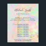 faux iridescent opal fotodesign flygare flygblad<br><div class="desc">skönhetssalon professionell makeup artist fluor</div>