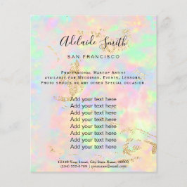 faux iridescent opal fotodesign flygare flygblad