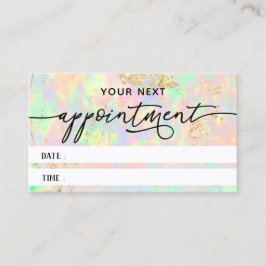 faux iridescent opal struktur-avtalskort visitkort