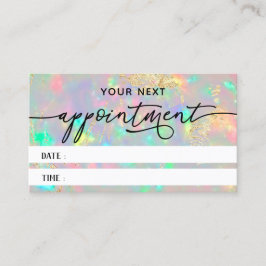 faux iridescent opal struktur-avtalskort visitkort