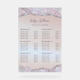 Faux Iridescent Rosa Glitter Foil Pris List