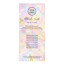 faux iridescent rosa opal-rackkort reklamkort