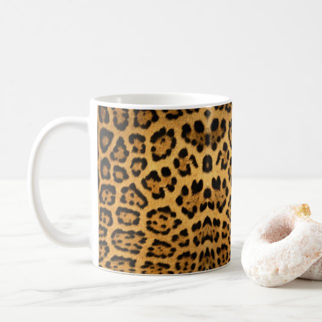 Faux Jaguar Skin Kaffemugg (Med munk)