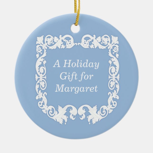 Faux Jasperware Julgransprydnad Keramik (Framsidan)