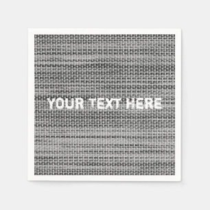 Faux Knitten Napkins med Anpassningsbar Text Pappersservett