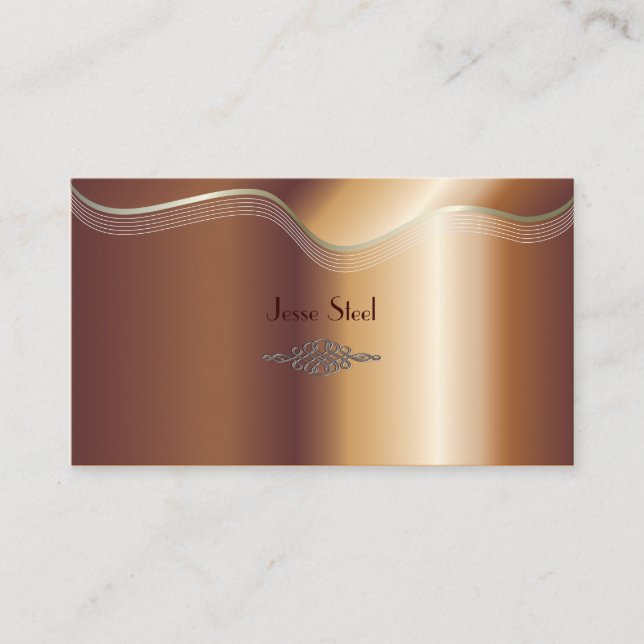 Faux koppar-affärskort visitkort (Framsida)