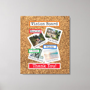 Faux Kork Anpassningsbar Photo Collage Vision Boar Canvastryck