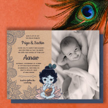 Faux Kraft Namkaran Baby Naming Ceremony