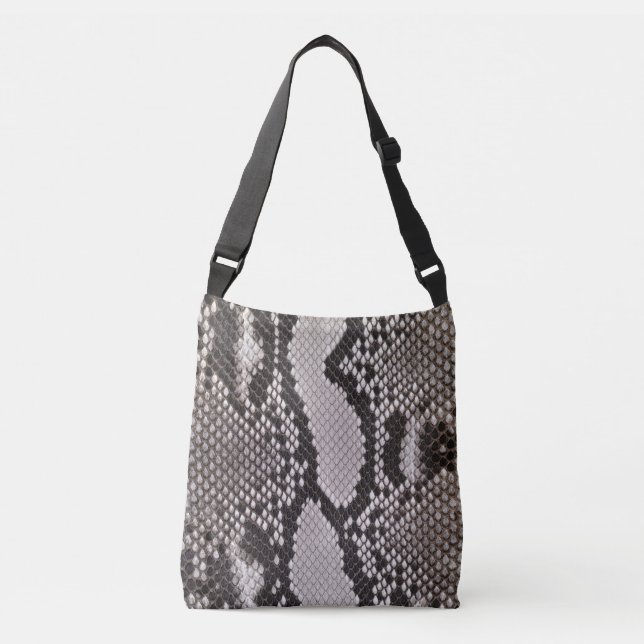 Faux läderorm Skriv ut Crossbody Bag Axelväska (Framsida)