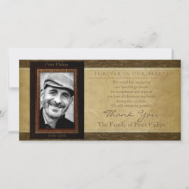 Faux läderparchment Foto Sympathy Tack Kort