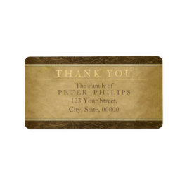 Faux Läderparker Tack Family Label Adressetikett