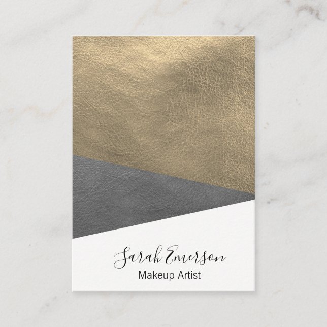 Faux-läderutskrift Visitkort (Framsida)