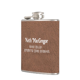 Faux Leather Brown Studenten Gift Fickplunta