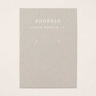 Faux Leather Chic Earring Visning Card Visitkort